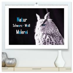 Natur schwarz – weiß Malerei (hochwertiger Premium Wandkalender 2024 DIN A2 quer), Kunstdruck in Hochglanz von Riedel,  Tanja