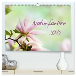 Naturfarben (hochwertiger Premium Wandkalender 2024 DIN A2 quer), Kunstdruck in Hochglanz von Schwarz,  Nailia