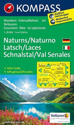 KOMPASS Wanderkarte Naturns – Latsch – Schnalstal / Naturno – Laces – Val Senales von KOMPASS-Karten GmbH