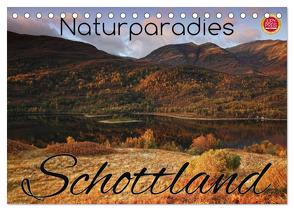Naturparadies Schottland (Tischkalender 2024 DIN A5 quer), CALVENDO Monatskalender von Cross,  Martina