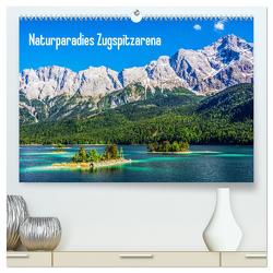 Naturparadies Zugspitzarena (hochwertiger Premium Wandkalender 2024 DIN A2 quer), Kunstdruck in Hochglanz von Ferrari,  Sascha