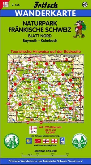 Naturpark Fränkische Schweiz – Blatt Nord von Fritsch Landkartenverlag