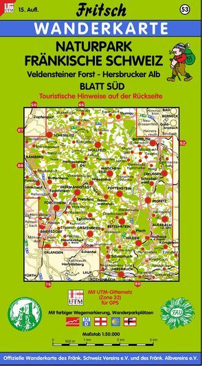 Naturpark Fränkische Schweiz – Blatt Süd von Fritsch Landkartenverlag