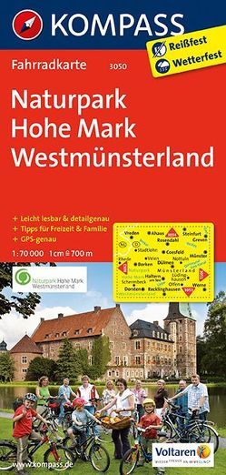 KOMPASS Fahrradkarte 3050 Naturpark Hohe Mark – Westmünsterland 1:70.000 von KOMPASS-Karten GmbH