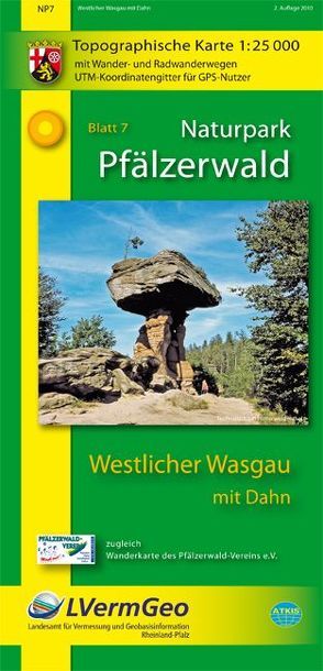 Naturpark Pfälzerwald /Westlicher Wasgau mit Dahn (WR) von Landesamt für Vermessung und Geobasisinformation Rheinland-Pfalz
