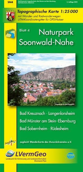 Naturpark Soonwald-Nahe /Bad Kreuznach, Langenlohnsheim, Bad Münster am Stein-Ebernburg, Bad Sobernheim, Rüdesheim (WR) von Landesamt für Vermessung und Geobasisinformation Rheinland-Pfalz