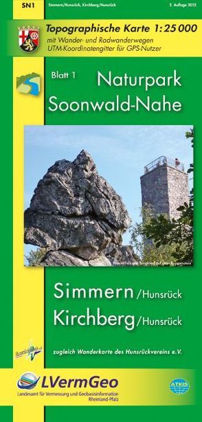 Naturpark Soonwald-Nahe: Simmmern (Hunsrück) /Kirchberg (Hunsrück) (WR) von Landesamt für Vermessung und Geobasisinformation Rheinland-Pfalz