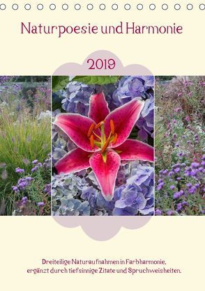 Naturpoesie und Harmonie 2019 (Tischkalender 2019 DIN A5 hoch) von SusaZoom