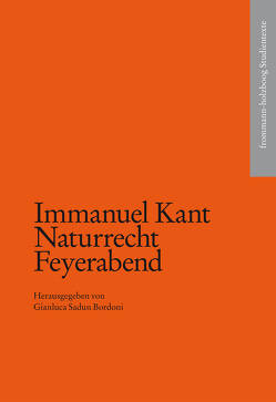 Naturrecht Feyerabend von Kant,  Immanuel, Sadun Bordoni,  Gianluca