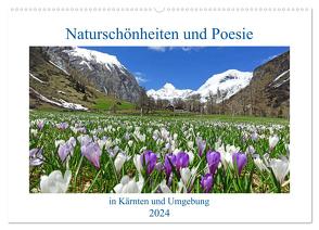 Naturschönheiten und Poesie in Kärnten und Umgebung (Wandkalender 2024 DIN A2 quer), CALVENDO Monatskalender von Möser,  Annelie