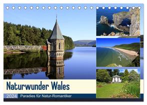 Naturwunder Wales (Tischkalender 2024 DIN A5 quer), CALVENDO Monatskalender von Herzog,  Michael