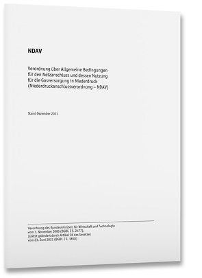 NDAV Gas – Niederdruckanschlussverordnung