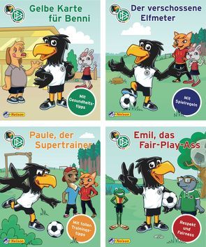 Nelson Mini-Bücher: DFB-Maskottchen Paule 1-4 von DFB - Deutscher Fußball-Bund