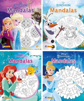 Nelson Mini-Bücher: Disney Mandalas 1-4