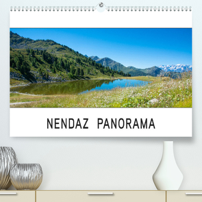 Nendaz Panorama (Premium, hochwertiger DIN A2 Wandkalender 2022, Kunstdruck in Hochglanz) von Kellmann-Art