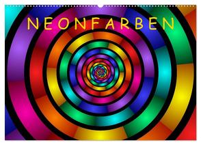 Neonfarben (Wandkalender 2024 DIN A2 quer), CALVENDO Monatskalender von Art,  gabiw