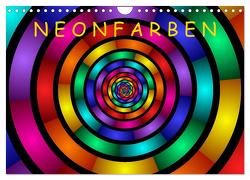 Neonfarben (Wandkalender 2024 DIN A4 quer), CALVENDO Monatskalender von Art,  gabiw