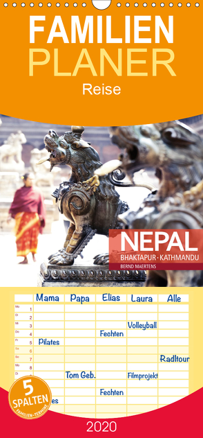 NEPAL Bhaktapur Kathmandu – Familienplaner hoch (Wandkalender 2020 , 21 cm x 45 cm, hoch) von Maertens,  Bernd