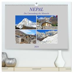 NEPAL, die Umrundung des Manaslu (hochwertiger Premium Wandkalender 2024 DIN A2 quer), Kunstdruck in Hochglanz von Senff,  Ulrich