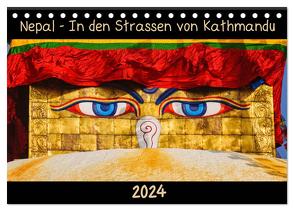 Nepal – In den Straßen von Kathmandu (Tischkalender 2024 DIN A5 quer), CALVENDO Monatskalender von Niemann,  Maro