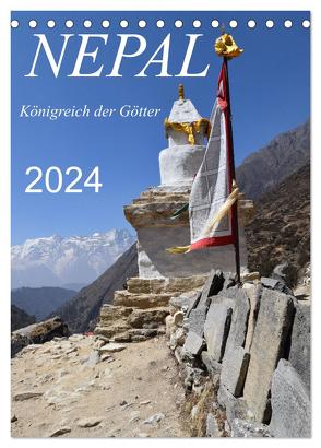 Nepal- Königreich der Götter (Tischkalender 2024 DIN A5 hoch), CALVENDO Monatskalender von Weigelt,  Holger