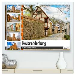Neubrandenburg Impressionen (hochwertiger Premium Wandkalender 2024 DIN A2 quer), Kunstdruck in Hochglanz von Meutzner,  Dirk