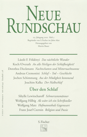 Neue Rundschau 2002/3 von Bauer,  Martin