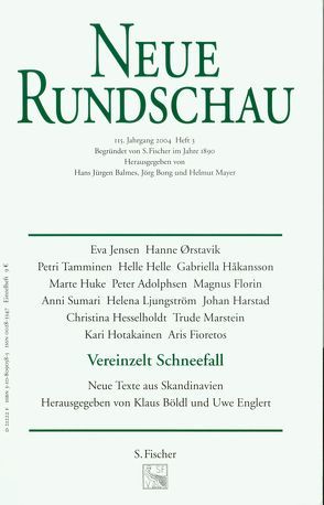 Neue Rundschau 2004/3 von Balmes,  Hans-Jürgen, Bong,  Jörg, Mayer,  Helmut