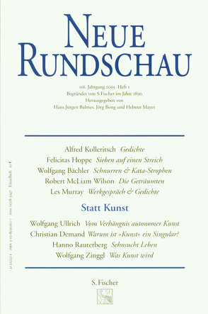 Neue Rundschau 2005/1 von Balmes,  Hans-Jürgen, Bong,  Jörg, Mayer,  Helmut