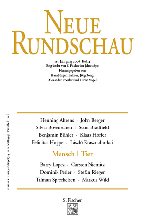 Neue Rundschau 2006/4 von Balmes,  Hans-Jürgen, Bong,  Jörg, Roesler,  Alexander, Vogel,  Oliver