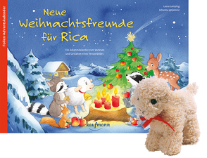 Neue Weihnachtsfreunde für Rica mit Stoffschaf. Ein Adventskalender zum Vorlesen und Gestalten eines Fensterbildes von Ignjatovic,  Johanna, Lamping,  Laura