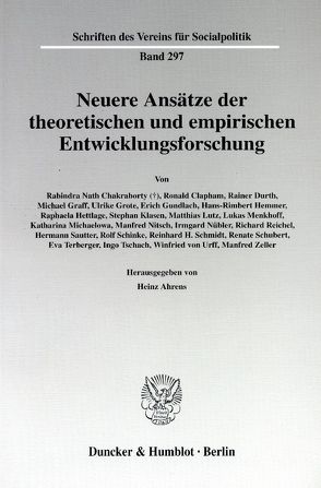 Neuere Ansätze der theoretischen und empirischen Entwicklungsforschung. von Ahrens,  Heinz