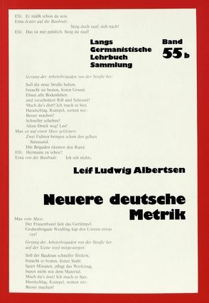 Neuere deutsche Metrik von Albertsen,  Leif Ludwig