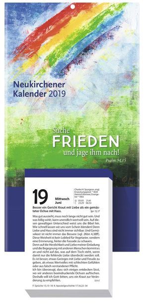 Neukirchener Kalender 2019 – Abreißkalender von Fricke-Hein,  Hans-Wilhelm, Holl,  Christel, Lutz,  Samuel, Marschner,  Ralf