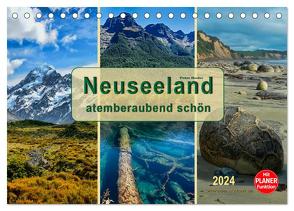 Neuseeland – atemberaubend schön (Tischkalender 2024 DIN A5 quer), CALVENDO Monatskalender von Roder,  Peter