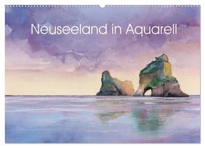 Neuseeland in Aquarell (Wandkalender 2024 DIN A2 quer), CALVENDO Monatskalender von Krause,  Jitka