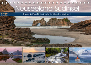 Neuseeland Südinsel – Spektakuläre Naturlandschaften im Kiwiland (Tischkalender 2022 DIN A5 quer) von Kruse,  Joana
