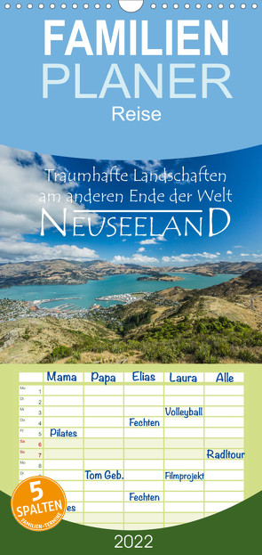 Neuseeland – Traumhafte Landschaften am anderen Ende der Welt – Familienplaner hoch (Wandkalender 2022 , 21 cm x 45 cm, hoch) von Möller,  Werner