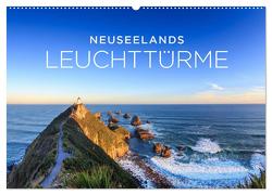 Neuseelands Leuchttürme (Wandkalender 2024 DIN A2 quer), CALVENDO Monatskalender von Franz Schmidt und Sylvia Nafe,  Christian