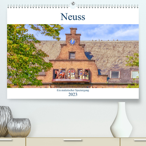Neuss – Ein malerischer Spaziergang (Premium, hochwertiger DIN A2 Wandkalender 2023, Kunstdruck in Hochglanz) von Hackstein,  Bettina