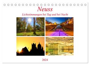 Neuss – Lichtstimmungen bei Tag und bei Nacht (Tischkalender 2024 DIN A5 quer), CALVENDO Monatskalender von Hackstein,  Bettina