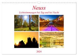 Neuss – Lichtstimmungen bei Tag und bei Nacht (Wandkalender 2024 DIN A3 quer), CALVENDO Monatskalender von Hackstein,  Bettina