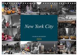 New York City – Color Glam Edition (Wandkalender 2024 DIN A4 quer), CALVENDO Monatskalender von Krause,  Kurt