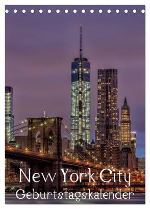New York City Geburtstagskalender (Tischkalender 2024 DIN A5 hoch), CALVENDO Monatskalender von Klinder,  Thomas
