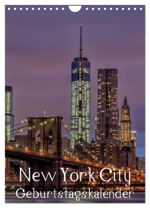 New York City Geburtstagskalender (Wandkalender 2024 DIN A4 hoch), CALVENDO Monatskalender von Klinder,  Thomas