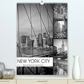 NEW YORK CITY Monochrome Ansichten (Premium, hochwertiger DIN A2 Wandkalender 2021, Kunstdruck in Hochglanz) von Viola,  Melanie