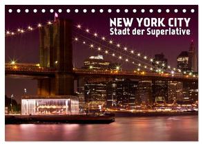 NEW YORK CITY Stadt der Superlative (Tischkalender 2024 DIN A5 quer), CALVENDO Monatskalender von Viola,  Melanie