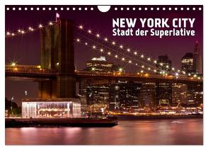 NEW YORK CITY Stadt der Superlative (Wandkalender 2024 DIN A4 quer), CALVENDO Monatskalender von Viola,  Melanie