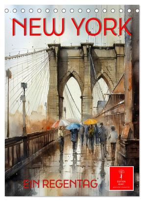 New York – ein Regentag (Tischkalender 2024 DIN A5 hoch), CALVENDO Monatskalender von Roder,  Peter