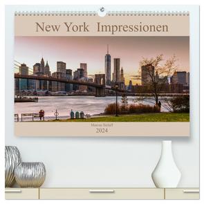 New York Impressionen 2024 (hochwertiger Premium Wandkalender 2024 DIN A2 quer), Kunstdruck in Hochglanz von Sielaff,  Marcus